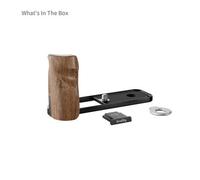 SmallRig Piastra di montaggio a L con impugnatura in legno per Fujifilm X half nero