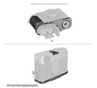 SmallRig Piastra di montaggio a L con impugnatura in silicone per Fujifilm X half Argento carbone