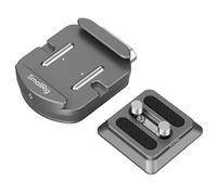 SMALLRIG Piastra di Montaggio a Sgancio Rapido per Arca-Swiss, Piastra per Fotocamera QR-Slide con Due Fori Filettati da 1/4"-20 per Manfrotto o Treppiede, HawkLock H38-4486