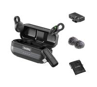 SMALLRIG S70 Microfono Wireless con Interfacce USB-C e da 3,5 mm per Telefoni/Tablet/Fotocamere, Microfono Invisibile e Leggero, Registrazione a 48 kHz/24 bit, Riduzione del Rumore, Nero - 5715