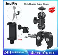 SmallRig Super Clamp a forma di granchio con testa a sfera Magic Arm capacità di carico 1.5kg per Gopro Webcam Camera Monitor del telefono Light -4373