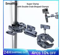 SmallRig Super Clamp con doppi morsetti a forma di granchio Magic Arm adattatore a doppia testa a sfera per Action Camera treppiede Crossbar -4103