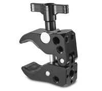 SMALLRIG Super Clamp con fori filettati da 1/4, perno di posizionamento da 3/8 per dado ad alette a T standard ARRI e cuscinetti in gomma - 2220