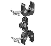 SMALLRIG Supporto a doppio morsetto regolabile, doppia testa 15-40 mm, morsetto antiscivolo, 1,5 kg, morsetto in lega di alluminio per illuminazione fotografica/treppiede/studio - 5331