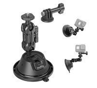 SMALLRIG Supporto a Ventosa a Doppio Strato per GoPro Hero 12/11/10/9, per DJI Osmo Action/Procket, per Insta360 X3, Supporto per Doppia Testa a Sfera Rotazione a 360° - 4193