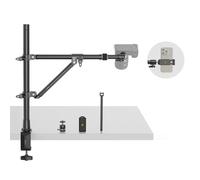 SMALLRIG Supporto da Scrivania per Fotocamera Triangolare, Max. Carico 3 kg/6,6 Libbre, Montaggio Sopra la Testa, con Supporto per Telefono e Testa a Sfera per Fotocamera/Telefono/Webcam - 4304