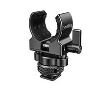SMALLRIG Supporto Microfono, Clip per Microfoni Shotgun con Adattatore Cold Shoe - 2352