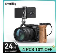 SmallRig Supporto per smartphone universale multifunzionale in metallo con supporto per pattino freddo e fori filettati da 1/4"-20 portatile 3559 Black Phone Holder