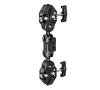 SMALLRIG Supporto Super Clamp Doppio con Braccio Magico, Morsetto a Testa Sferica a 360° per Ombrello, Sedia, Monitor, Scrivania, Studio Fotografico, Supporto a Morsetto per Treppiede -5453