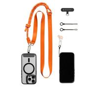 SMALLRIG Tracolla per telefono, cordino regolabile da collo o tracolla per tutti gli smartphone, in pelle e nylon di alta qualità, gancio integrato per chiavi e accessorie - 5300
