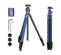 SMALLRIG Treppiede da Viaggio Leggero da 160cm/63", Treppiede per Fotocamera con Colonna Centrale non Convenzionale Compatta, Piastra QR, Borsa da Viaggio, Carico Fino a 17,6 Libbre / 8 kg - 4222