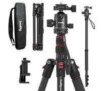 SMALLRIG Treppiede per Fotocamera Monopiede, Treppiede in Alluminio Leggero e Portatile da 72" 182 cm, Testa a Sfera a Sgancio Rapido a 360°, Carico Massimo 15 kg, Regolabile da 17" a 72" - 3935