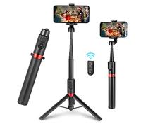 SMALLRIG Treppiede Portatile per Selfie Stick con Telecomando Bluetooth Estensibile da 300 mm a 1300 mm Treppiede Leggero da Viaggio per Streaming Live, Trucco per Tutti i Telefoni - 3375B