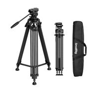 SMALLRIG Treppiede Video FreeSpeed in Fibra di Carbonio per Impieghi Gravosi, Treppiede per Fotocamera da 75" con Testa Fluida per Piastra Manfrotto, Estensione Rapida, Portata Fino a 10 kg, 5443