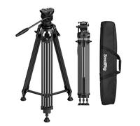 SMALLRIG Treppiede video per impieghi gravosi FreeSpeed, treppiede per fotocamera da 75" con testa fluida a 360° per piastra Manfrotto, estensione rapida con una manopola, ciotola da 75 mm, 5442
