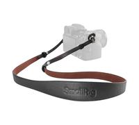 SMALLRIG Universal Leather Camera Shoulder Strap for DSLR Camera, Adjustable 100 to 110cm (39 to 43in), Max Load 10kg (22lb), Ergonomic Shoulder Support for Travel/Vlogging (Black) -5208