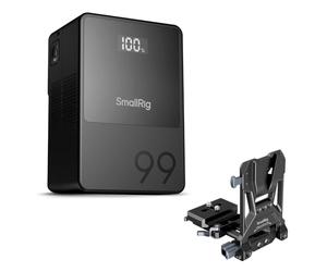 SMALLRIG V Mount Battery VB99, 99Wh / 6800mAh Mini V-Mount Battery con PD 100W USB-C Fast Charging, con Piastra per Batteria V-Mount, Batteria V Mount e Piastra per Fotocamera DSLR, Treppiede - 5048