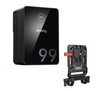 SMALLRIG V Mount Battery VB99 Pro, 99Wh / 6800mAh Mini V-Mount Battery con PD 100W USB-C Fast Charging, con Piastra Batteria V-Mount, Attacco V-Lock con Doppio Morsetto a Barra da 15 mm - 5047