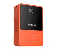 SMALLRIG VB50 Batteria V Mount con Display OLED, 3400 mAh Batteria V Lock Portatile con Porta USB-C/USB-A/D-TAP/DC8V/DC12V/BP, 45W Ricarica Rapida PD Bidirezionale, per Camera/Monitor, Arancia - 4871