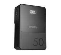 SMALLRIG VB50 Batteria V Mount con Display OLED, 3400 mAh Batteria V Lock Portatile con Porta USB-C/USB-A/D-TAP/DC8V/DC12V/BP, 45W Ricarica Rapida PD Bidirezionale, per Camera/Monitor, Nero - 3579B