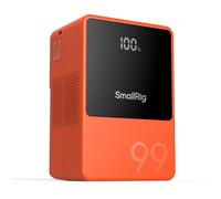 SMALLRIG VB99 Batteria V Mount con Display OLED, 6700 mAh Batteria V Lock Portatile con Porta USB-C/USB-A/D-TAP/DC8V/DC12V/BP, 65W Ricarica Rapida PD Bidirezionale, per Camera/Monitor, Arancia - 4929