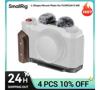 SmallRig 5260 Piastra di montaggio a L con impugnatura in legno per Fujifilm X-M5, nero