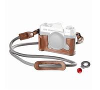 SMALLRIG X-T30 III Mezza Custodia in Pelle con Tracolla per Fujifilm X-T30 / X-T30 II / X-T30 III, Retro Style Camera Case con Telaio in Alluminio e Tappo Pulsante di Scatto, Marrone - 5670