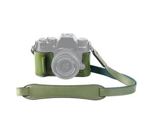 SMALLRIG X-T50 Half Leather Case Kit con Tracolla per FUJIFILM X-T50, Custodia in Pelle per Fotocamera in Stile Retrò con Telaio in Lega di Alluminio, Verde - 4711
