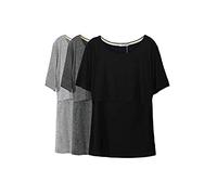 Smallshow Donna Maglie a Manica Corta di Professione d'infermiera a Strati Design L'Allattamento al Seno Camicie,Black/Grey/Dim Grey,2XL