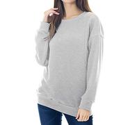 Smallshow Felpa per Allattamento in Lana Top per Allattamento con Maniche Lunghe Light Grey S