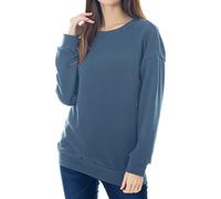 Smallshow Felpa per Allattamento in Lana Top per Allattamento con Maniche Lunghe XL Grey Blue