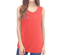 Smallshow Gilet da Allattamento per Donna in Maternita’ in Estate Senza Maniche Vestiti per Allattamento Orange M