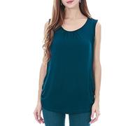 Smallshow Gilet da Allattamento per Donna in Maternita’ in Estate Senza Maniche Vestiti per Allattamento Teal XXL