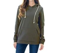 Smallshow Top Allattamento in Pile Felpa Premaman Allattamento al Seno Army Green M