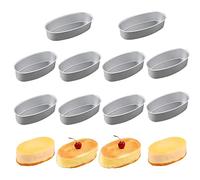 Smallterm 10 pezzi Mini ovali a forma di in lega di alluminio e metallo, formaggio, per torte, pane, torte,