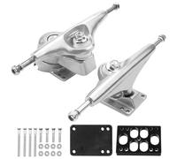 Smallterm Asse per skateboard Land Surfen, asse da surf per S6, rosso, BrüCke, longboard, skateboard, truck, adattatore, set di guarnizioni argentate