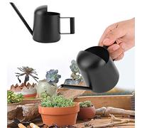 Smallterm Mini irrigatore, 300 ml, in acciaio, colore nero, adatto per piante da giardino