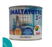 SMALTATUTTO SATINATO 500ml 3 in 1 Smalto Primer Antiruggine (tiffany)