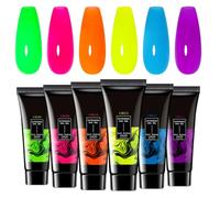 Smalti Gel per Unghie con Glitter | Kit Smalti Gel con Splendore al Buio,6 Colori con Glitter Ricostruzione Rapida Manicure per Donne e Ragazze
