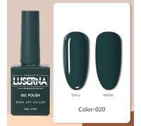 Smalti Gel UV Semipermanenti - 60 Colori Vivaci, Lunga Durata - Il Negozio di Luserna (20 Verde Bosco, 15 ML)