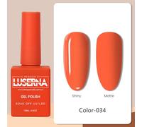 Smalti Gel UV Semipermanenti - 60 Colori Vivaci, Lunga Durata - Il Negozio di Luserna (34 Arancione Acceso, 15 ML)