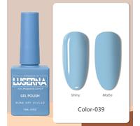 Smalti Gel UV Semipermanenti - 60 Colori Vivaci, Lunga Durata - Il Negozio di Luserna (39 Azzurro Pastello, 15 ML)