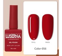 Smalti Gel UV Semipermanenti - 60 Colori Vivaci, Lunga Durata - Il Negozio di Luserna (56 Rosso Rubino, 15 Ml)