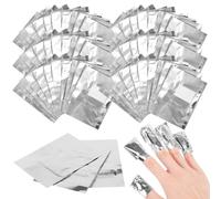 Smalti Remover Wraps, 500 pezzi, foglio di alluminio con batuffolo di cotone, per rimuovere rapidamente e delicatamente lo smalto Soak-Off