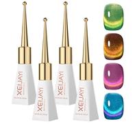 Smalti Semipermanenti per Unghie Magnetico, Smalto UV Cat Eye Magnetico Gel Polish Nail per Unghie Soak-Off UV/LED per Principiante Nail Art Salone, 10ML