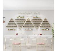 Smalti triangolari a 5 ripiani - Salvaspazio da parete per salone e casa - soluzione elegante per gli appassionati di nail art