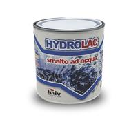 Smalto Acrilico all'Acqua per Interni ed Esterni - 0,75 LITRI - Inodore, Rapida Essiccazione, Non Infiammabile - Uso Professionale Ecologico - Hydrolac - Nero Lucido
