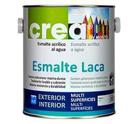 Smalto acrilico all'acqua per proteggere e decorare supporti di ferro, legno, gesso, PVC, alluminio, MDF, smalto laccato, gamma Crea, 500 ml, fucsia satinato