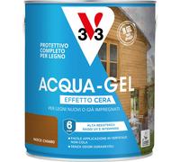 Smalto ad acqua gel protettivo per legno V33 noce chiaro 2,5 l Noce chiaro