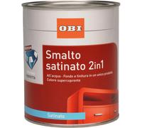 Smalto ad acqua satinato 2in1 OBI marrone 750 ml Di colore marrone